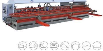 Straight Line Stone Edge Polishing Machin