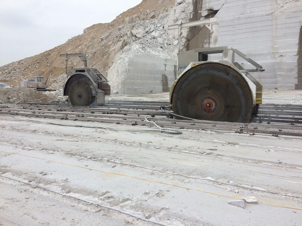 p1-Double blades quarry cutting mining machine