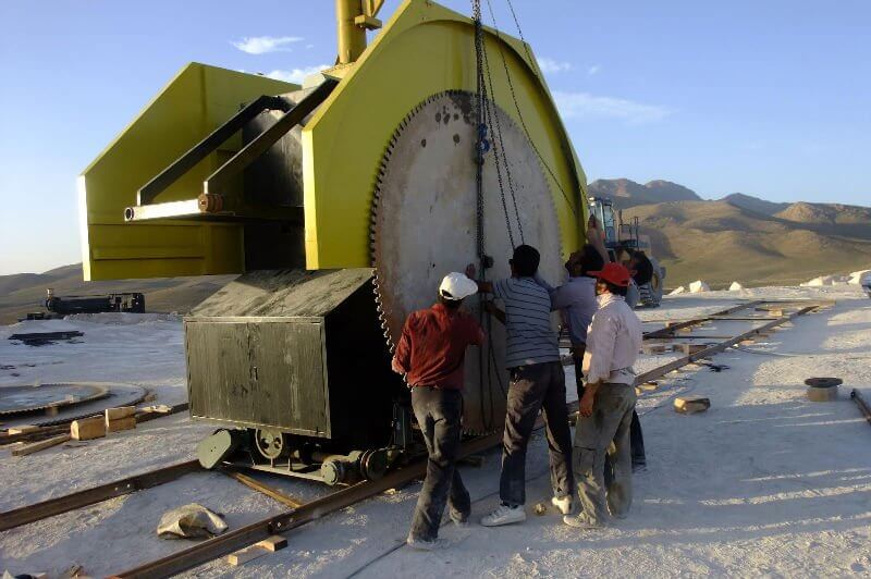 p2-double blades marble granite quarry mining machine