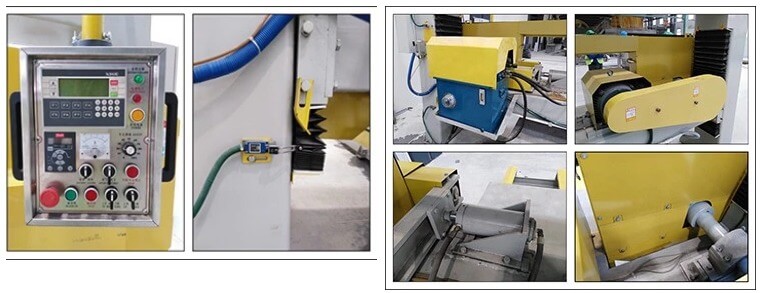 p4-Details of stone band saw machine cutting